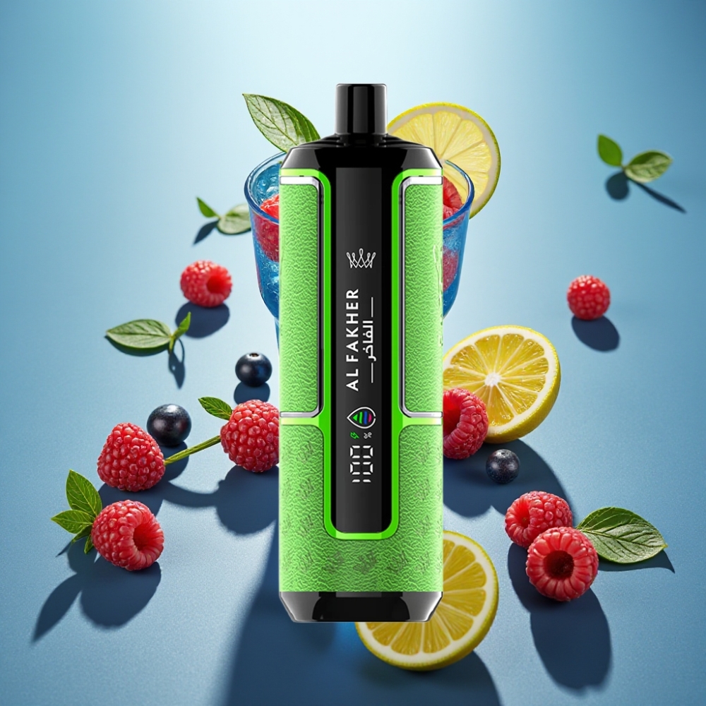Al Fakher Crown Bar 15K Hypermax Disposable - Framboesa Azul Limonada 22ml 15K Tragos