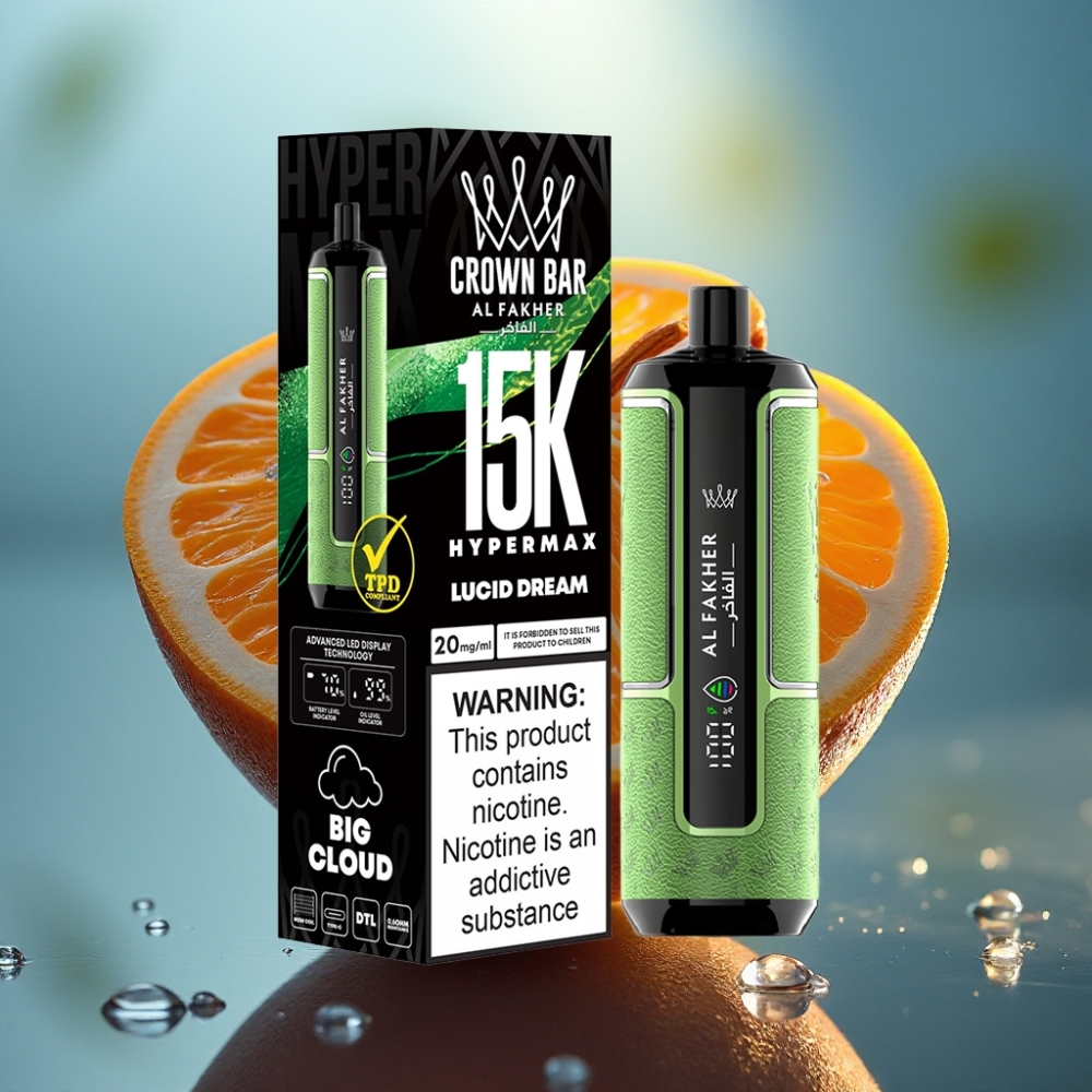 Al Fakher Crown Bar 15K Hypermax Disposable - Sonho Lúcido 22ml 15K Puffs