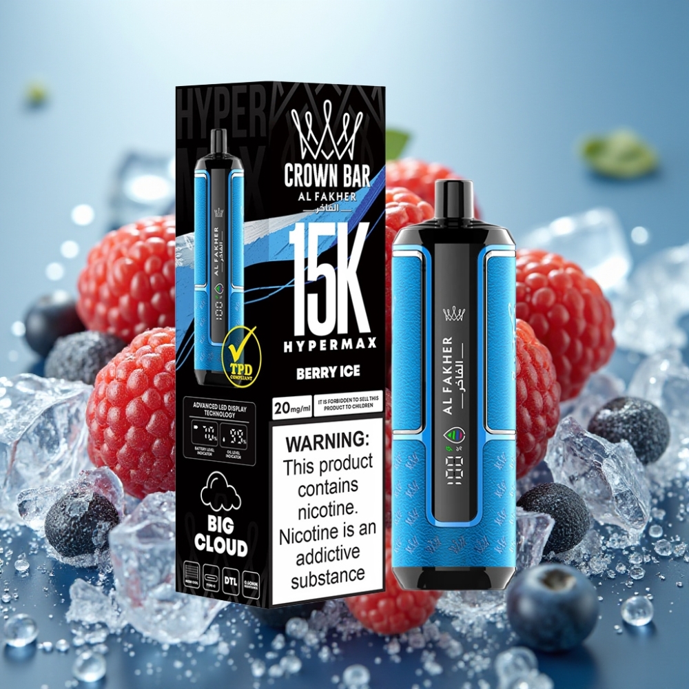 Al Fakher Crown Bar 15K Hypermax Disposable Vape Kit - Bagas Gelado
