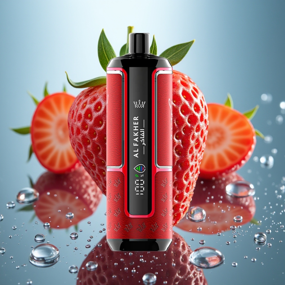 Al Fakher Crown Bar 15K Hypermax Vape Descartável 22ml Sabor Morango Punch