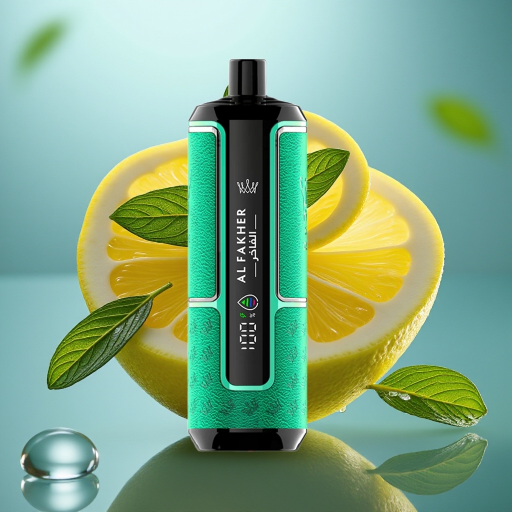 Al Fakher Crown Bar 15K Hypermax Vape Kit Descartável Limão Menta 22ml 15K Tragos