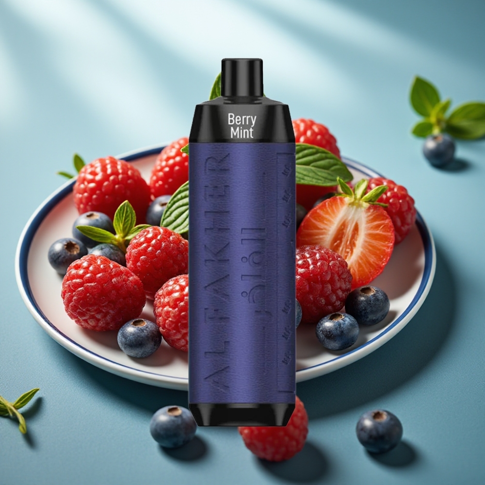 Al Fakher Crown Bar 8000 Crystal Disposable Vape Menta com Frutas Vermelhas - 18ml 5mg 8000 Puffs
