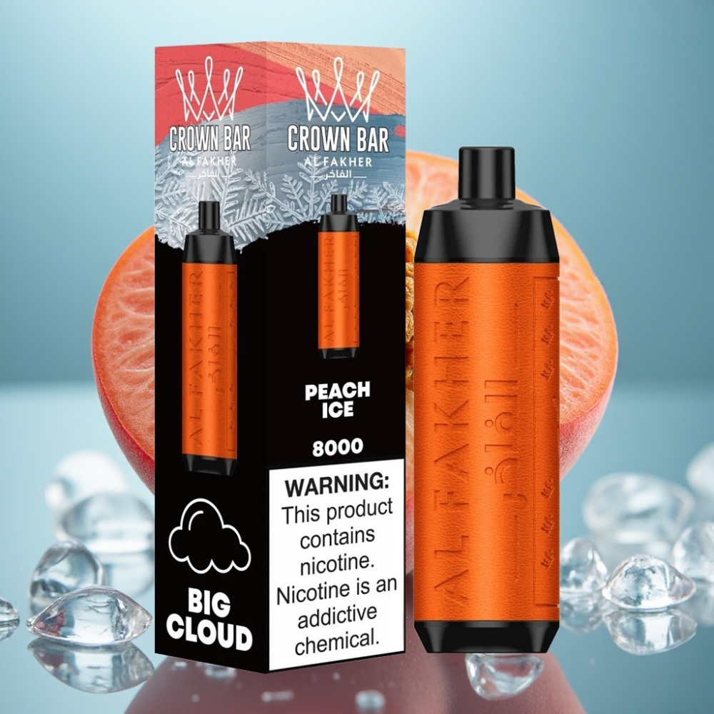 Al Fakher Crown Bar 8000 Crystal Pêra Gelo - 18ml 5mg 8000 Puffs