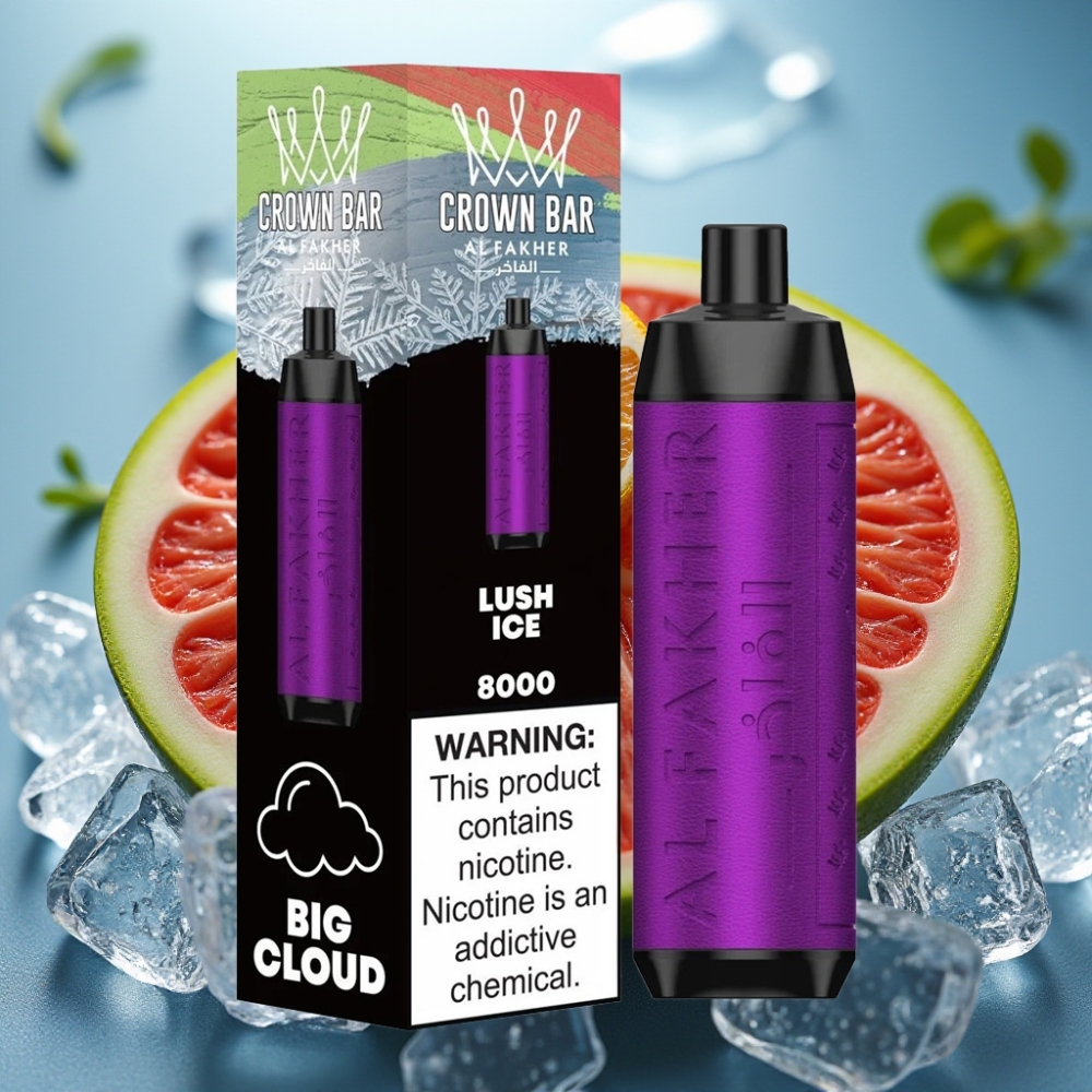 Al Fakher Crown Bar 8000 Crystal Vape Desc Gelado 600mAh 18ml 5mg