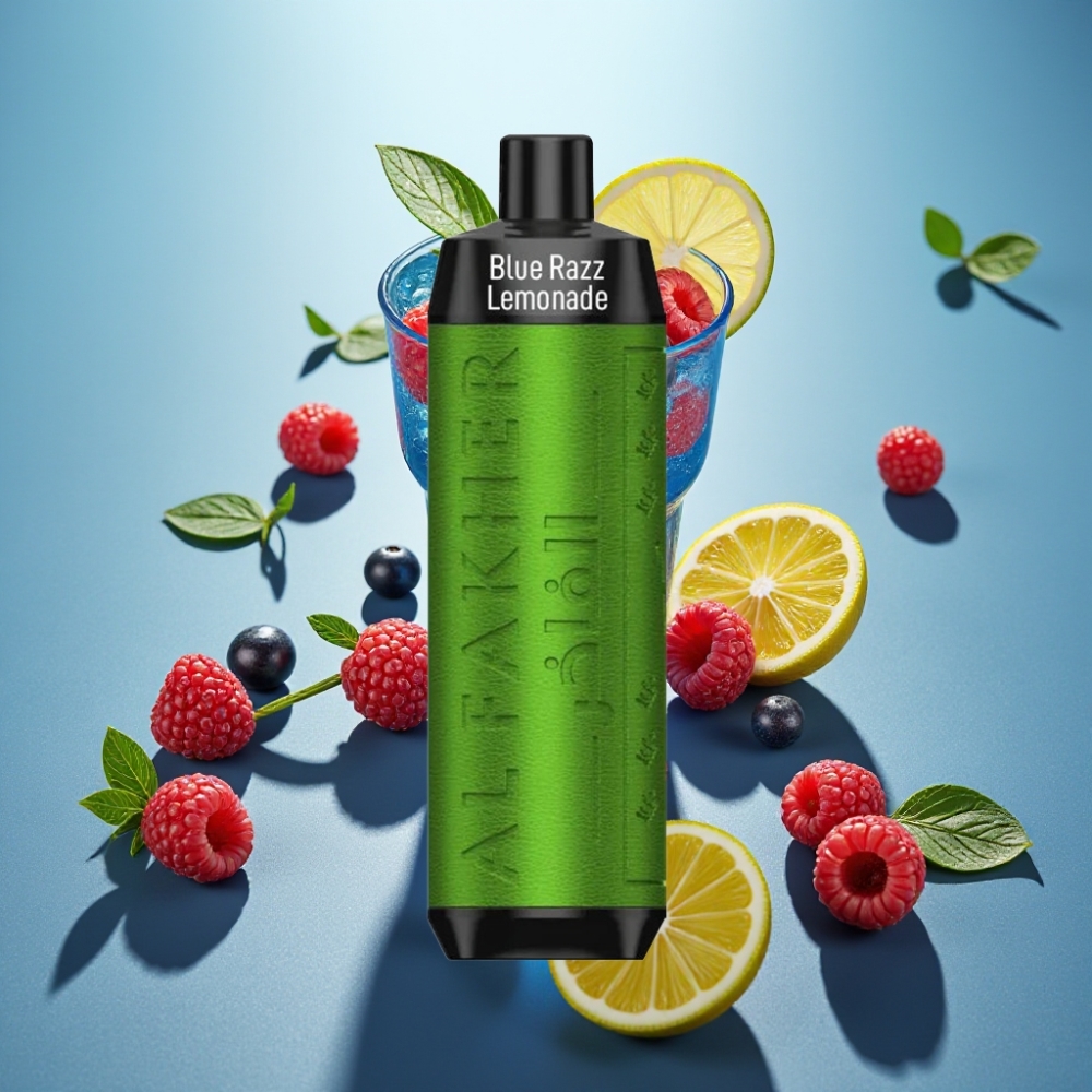 Al Fakher Crown Bar 8000 Crystal Vape Descartável - Limonada Framboesa Azul 18ml 8000 Tragadas