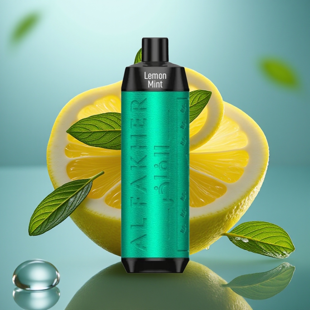 Al Fakher Crown Bar 8000 Crystal Vape Descartável Limão Hortelã - 18ml 8000 Tragadas 5mg