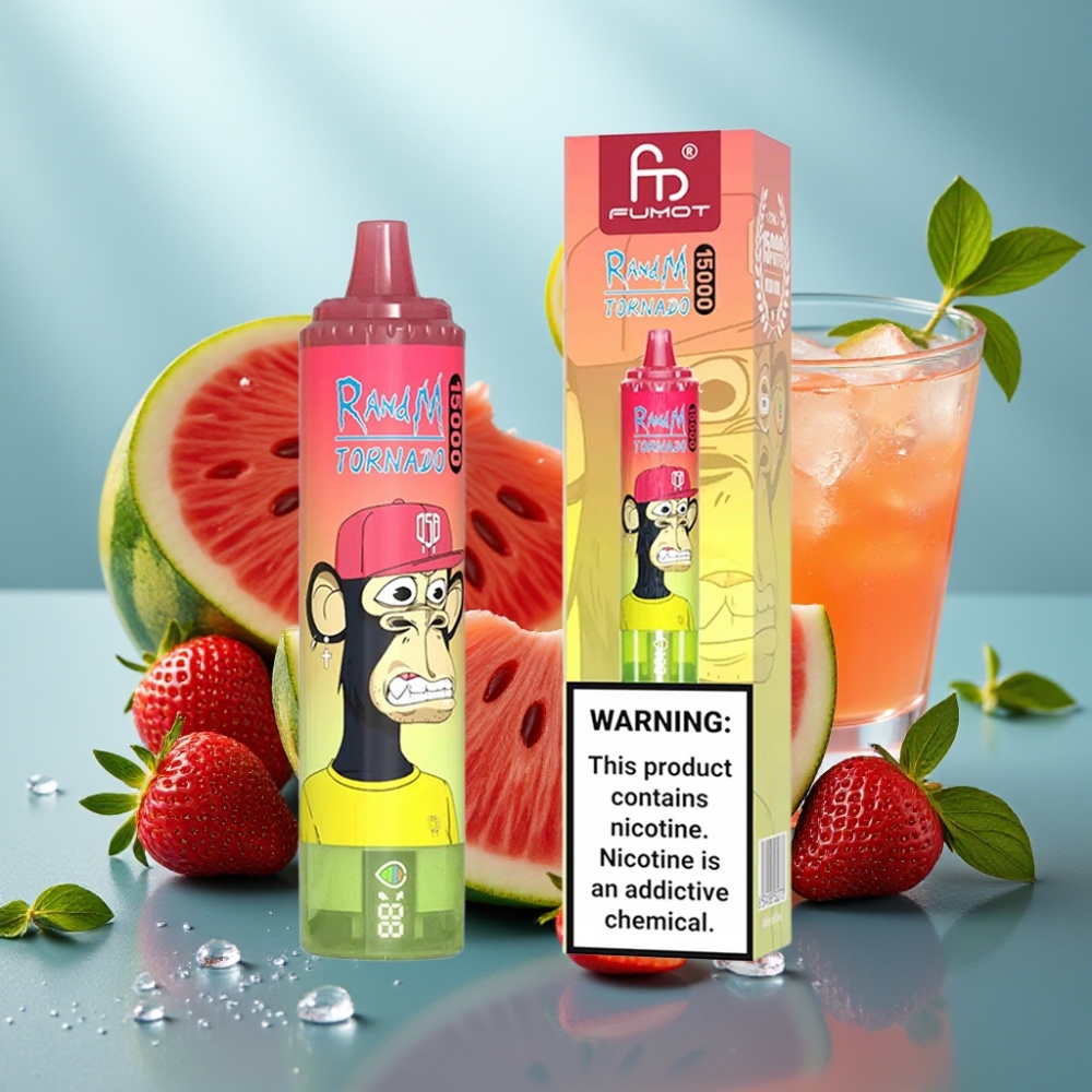 Fumot RandM Tornado 15000 Puffs - Morango Melancia Limonada - 25ml 850mAh Mesh
