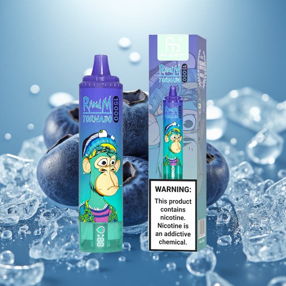 Fumot RandM Tornado 15000 Puffs 25ml Blueberry Gelo USB-C LCD