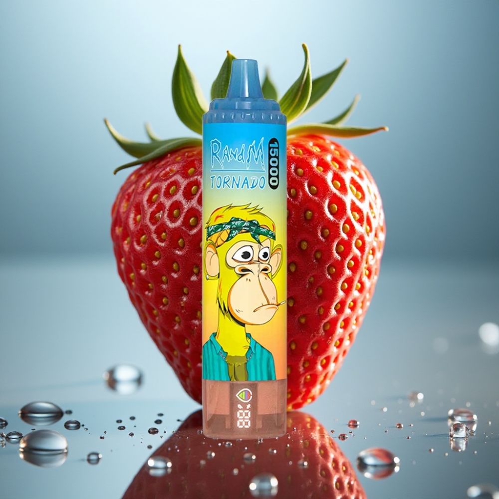 Fumot RandM Tornado 15000 Puffs Morango 25ml 850mAh USB-C