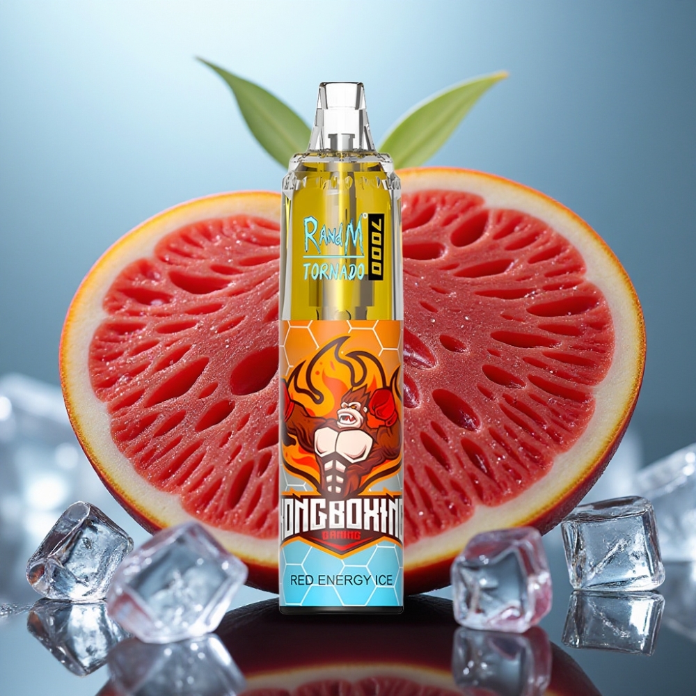 Fumot Tornado 7000 Disposable Vape Energia Vermelha Gelo 14ML 850MAH Mesh