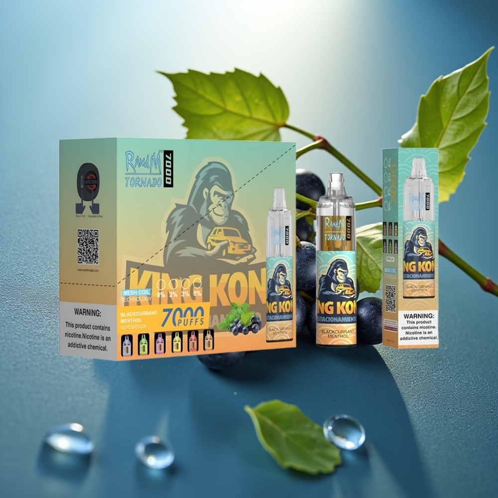 Fumot Tornado 7000 Puffs 14ML Blackcurrant Menthol RGB Tipo-C