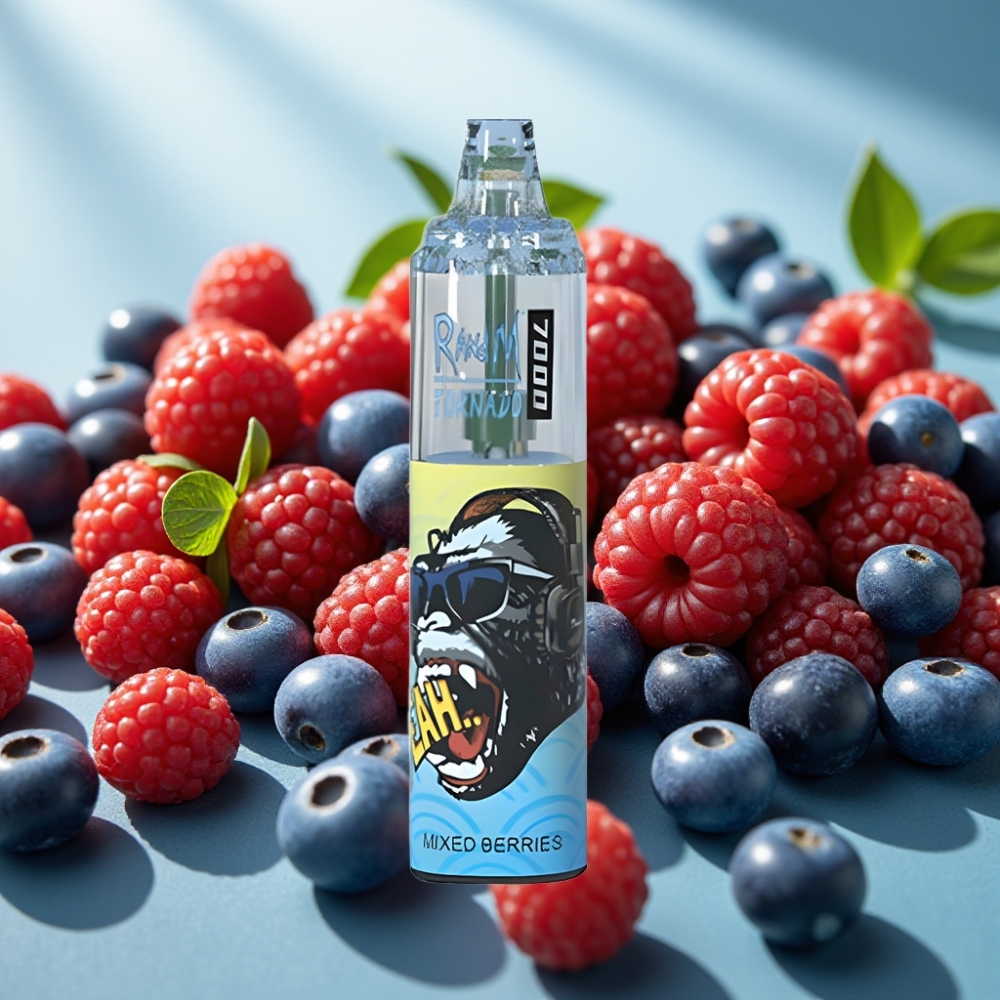 Fumot Tornado 7000 Puffs 14ML Mixed Berries (Mirtilos) RGB Tipo-C