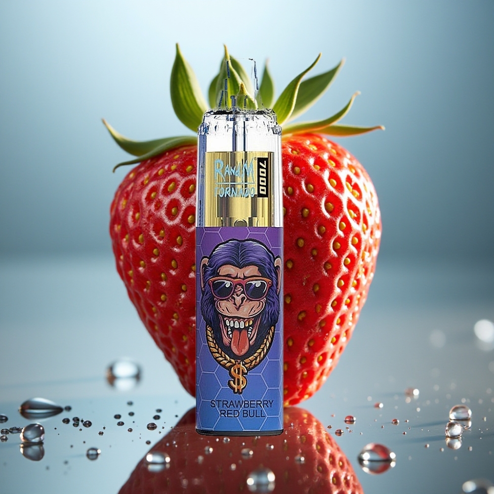 Fumot Tornado 7000 Puffs 14ML Morango Red Bull Tipo-C RGB