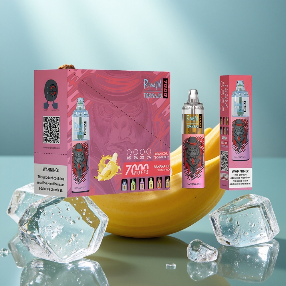 Fumot Tornado 7000 Puffs Disposable Vape Banana Gelo 14ML 850MAH Mesh