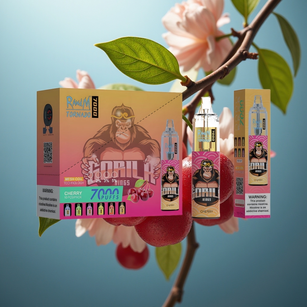 Fumot Tornado 7000 Puffs Disposable Vape Cereja 14ML 850MAH Mesh