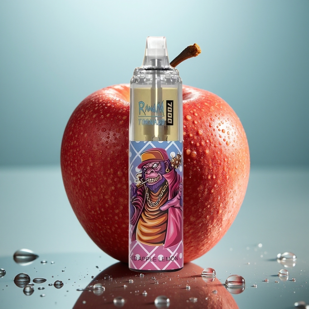 Fumot Tornado 7000 Puffs Disposable Vape Maçã Vermelha Limão 14ML 850MAH Mesh