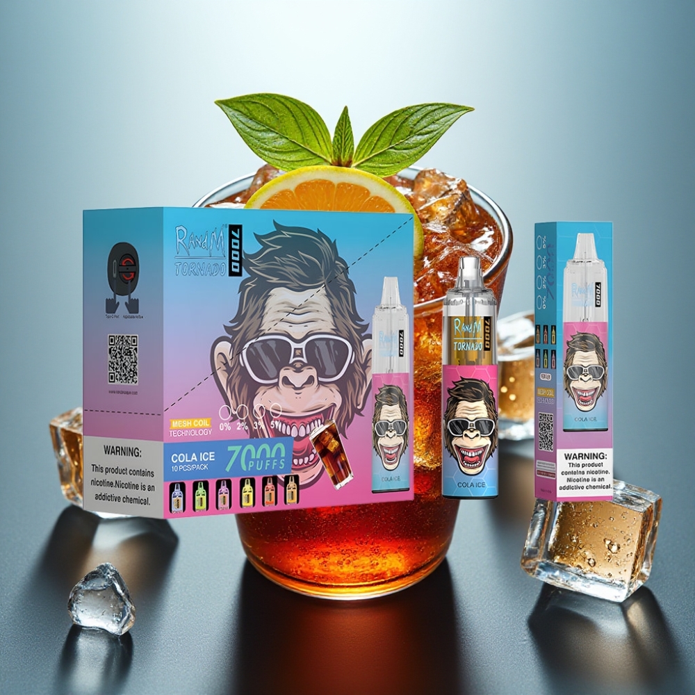 Fumot Tornado 7000 Puffs Vape Descartável Cola Gelada 14ML 850MAH