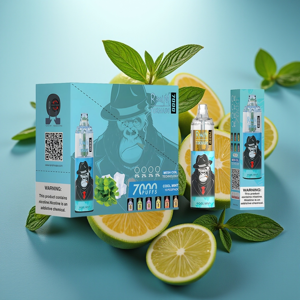 Fumot Tornado 7000 Vape Descartável - Menta Fresca 14ML 850MAH RGB