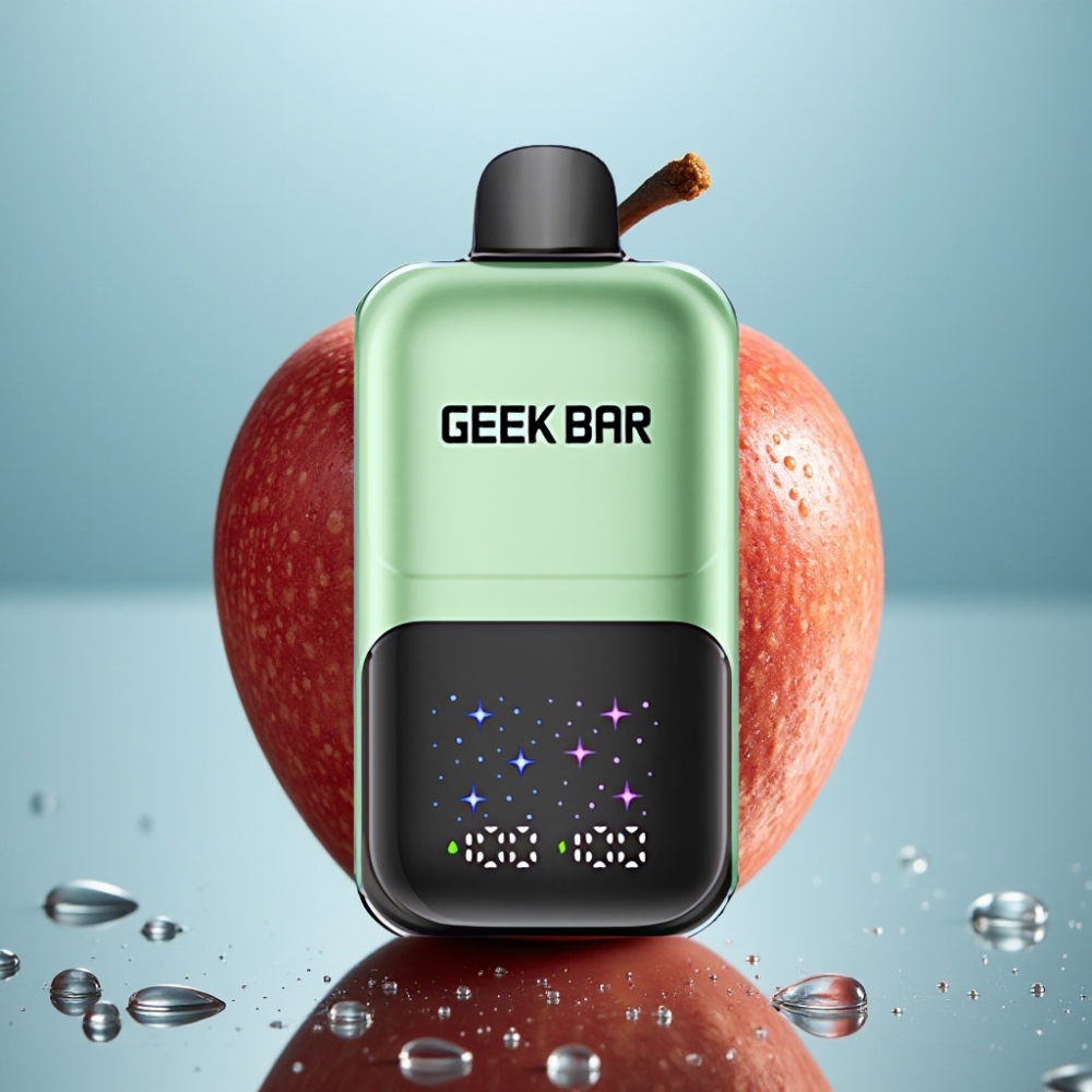GEEK BAR 2GO 20ml 50000 Puffs Dupla Maçã AB Caneta Vape Descartável com Tela Grande e Bateria Recarregável