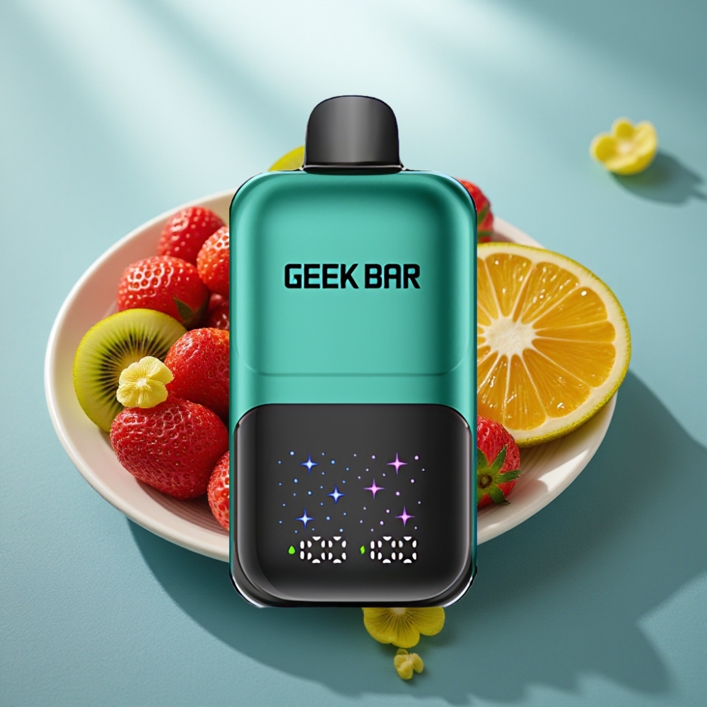 GEEK BAR 2GO 20ml 50000 Puffs Série Dupla Vape Descartável Morango  Kiwi