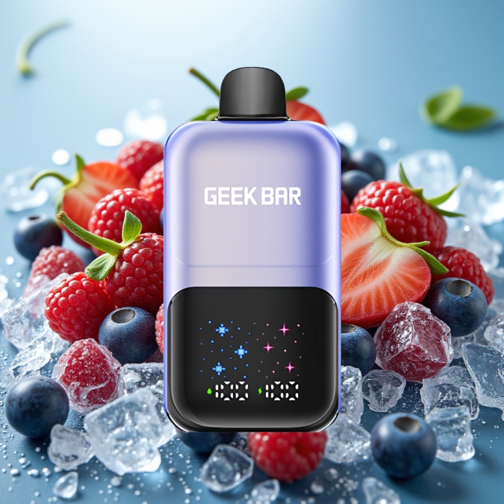 GEEK BAR 2GO 20ml 50000 Puffs Série Duplo Vape Pen Frutas Vermelhas Geladas