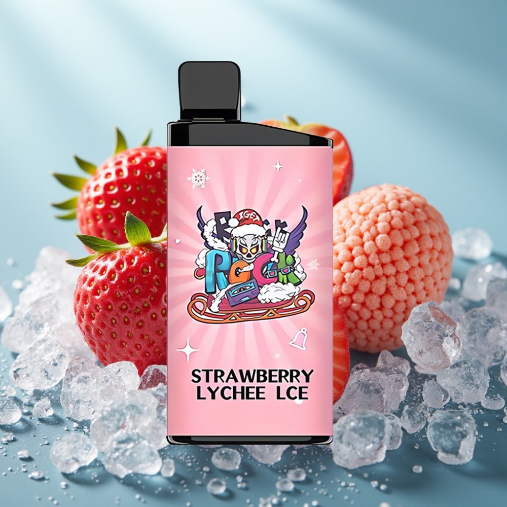 IGET Bar 3500 Puffs Vaporizador Descartável Morango Lichia Gelo 1400mAh