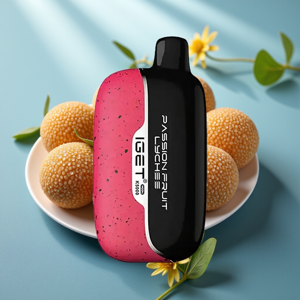 IGET Moon K5000 Puffs Vape Descansável Maracujá Lichia 5000 Puffs 135 Ohm