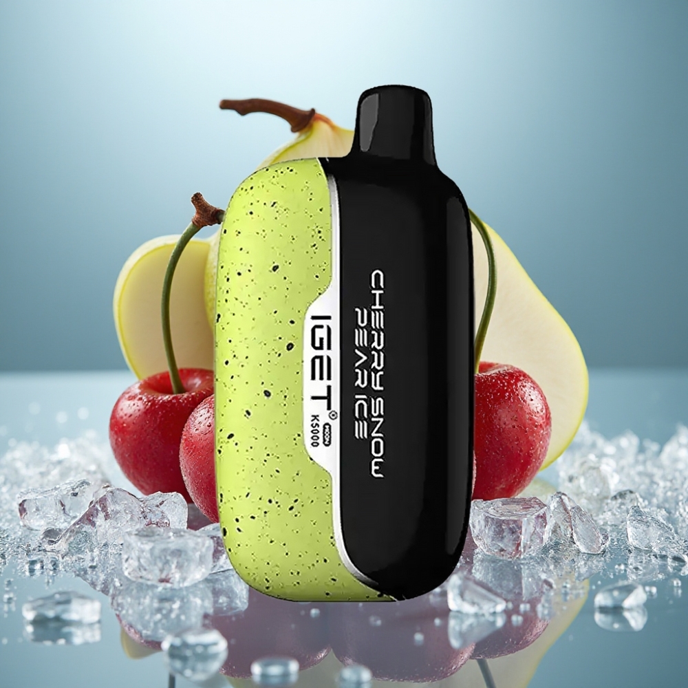 IGET Moon K5000 Puffs Vape Descarteável Cereja Neve Pêra Gelo 5000 Puffs 135 Ohm