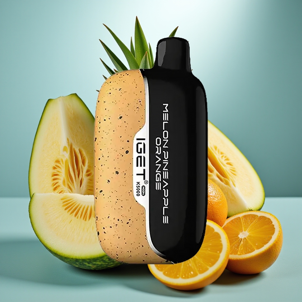 IGET Moon K5000 Puffs Vape Descartável Melão Abacaxi Laranja - 5000 Puffs 815g