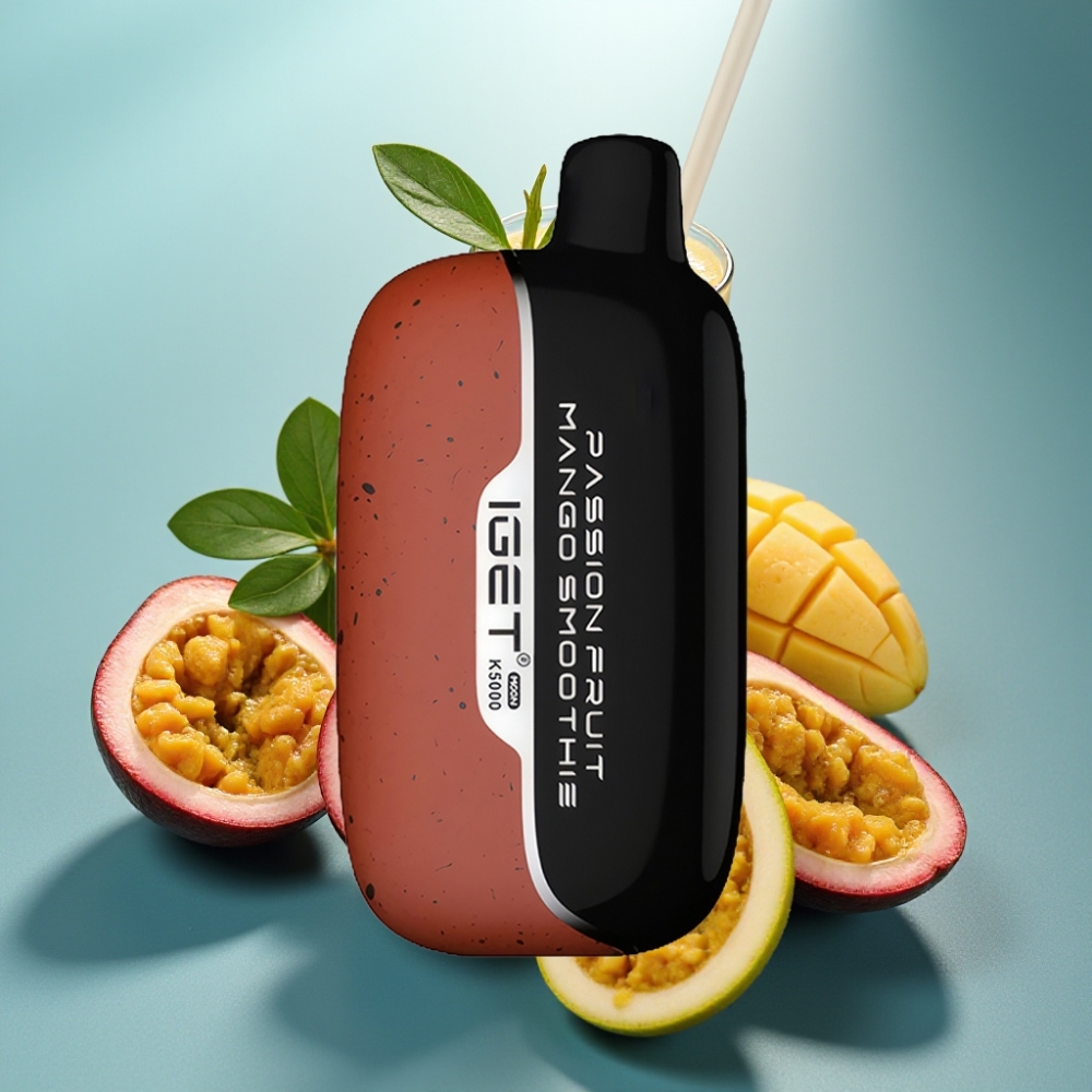 IGET Moon K5000 Puffs Vape Descartável Sabor Smoothie de Maracujá e Manga