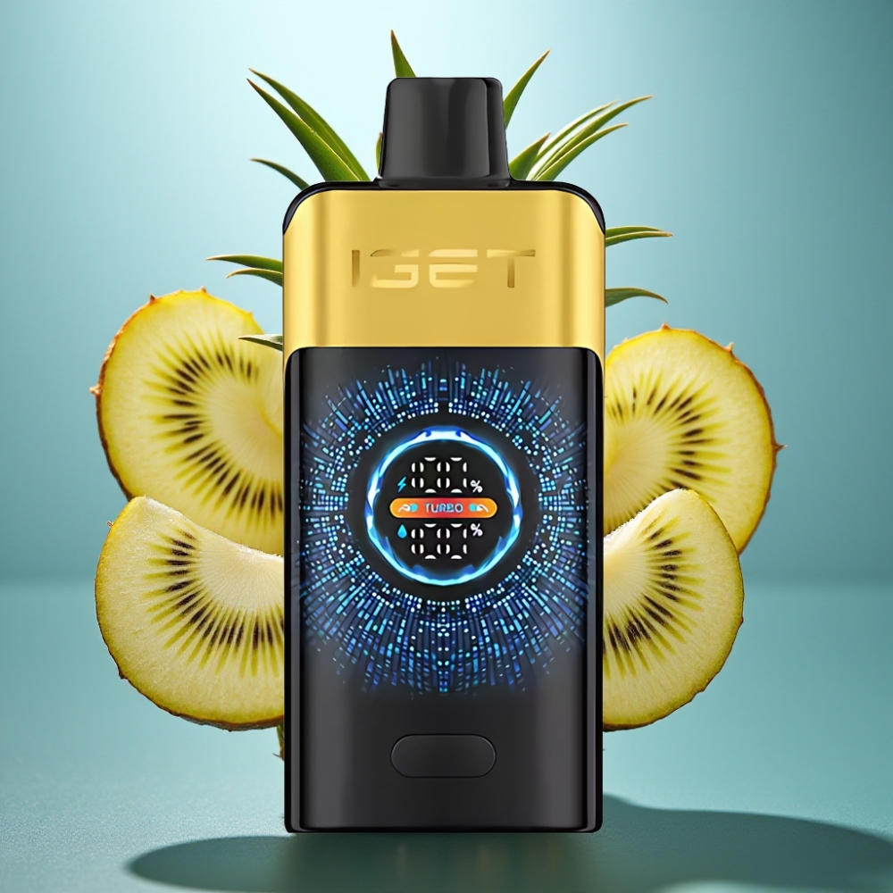 IGET ONE 12000 Puffs Descartável Turbo com Sabor Kiwi Abacaxi e Tela Colorida