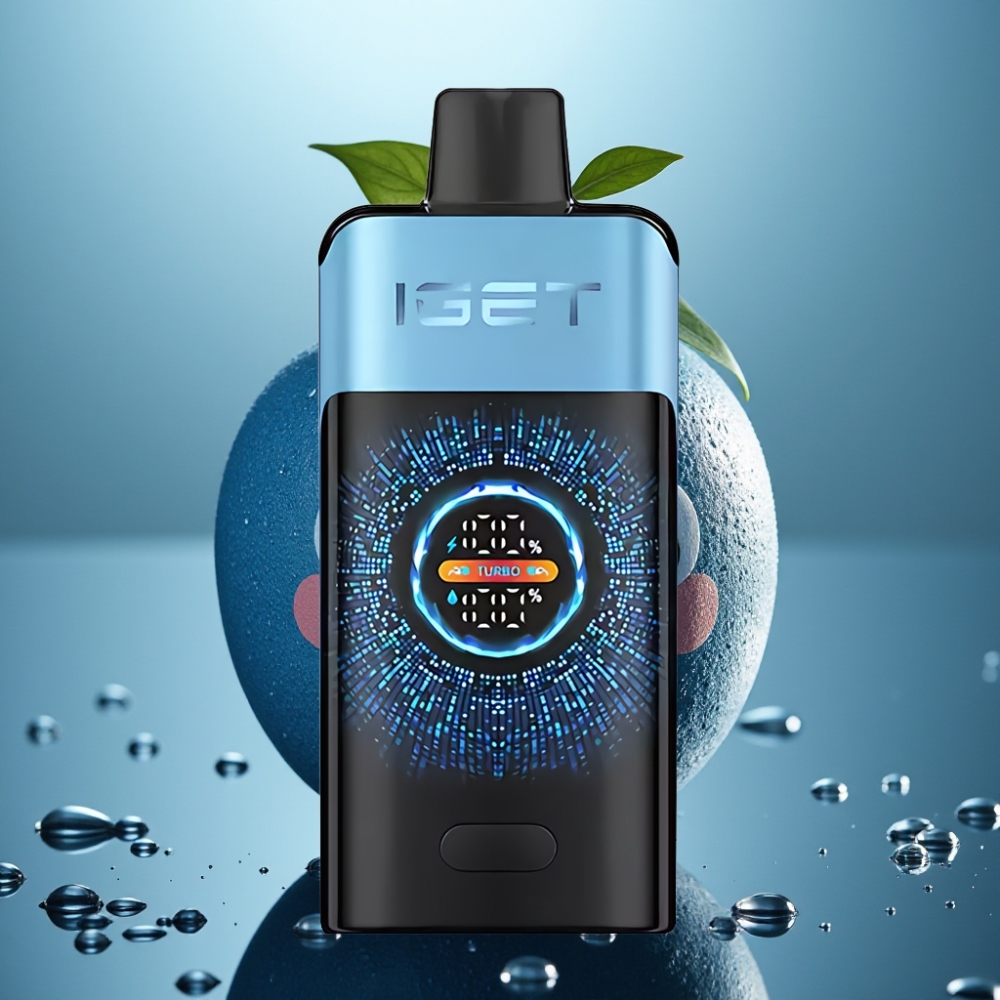 IGET ONE 12000 Puffs Descartável Vape Blue Monster 2700mAh Tela Colorida