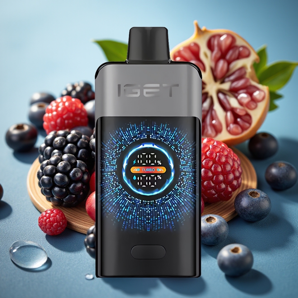 IGET ONE 12000 Puffs Turbo 2700mAh - Amora Cereja Romã PCTG+ALU+PC