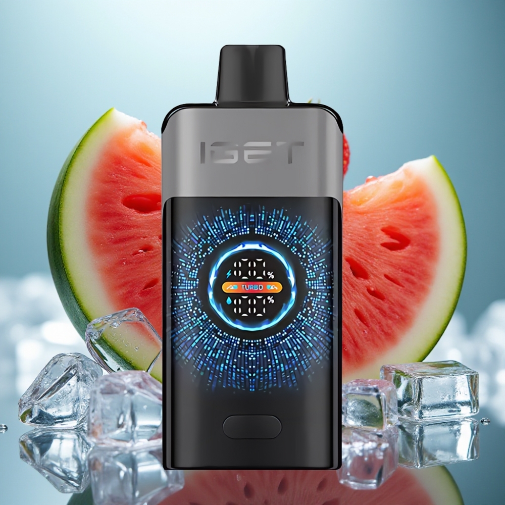 IGET ONE 12000 Puffs Turbo 9000 Puffs Morango Melancia Gelo PCTG+ALU+PC 2700mAh