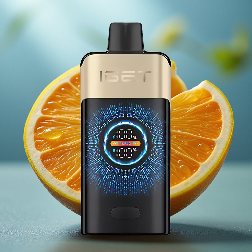 IGET ONE 12000 Puffs Turbo Sabor Laranja Tropical 2700mAh Tela Colorida