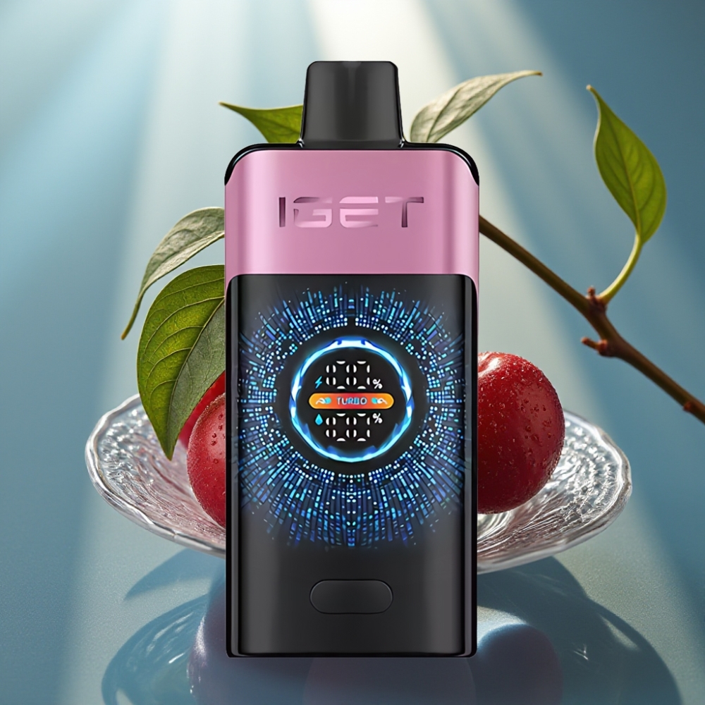 IGET ONE 12000 Puffs Vape Descartável Cherry Monster 2700mAh Tela Colorida