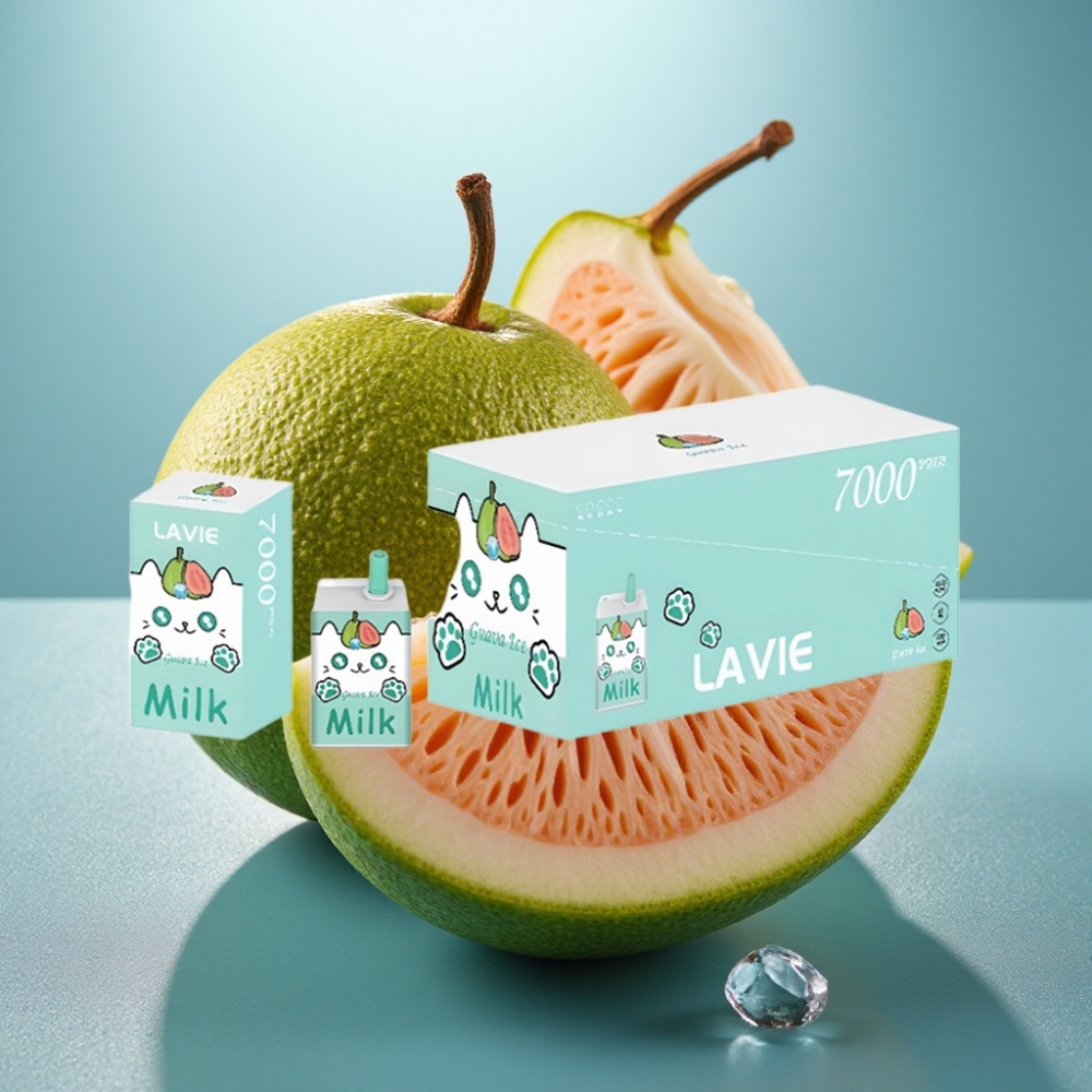 LAVIE Milk 7000 Puffs - Leite e Goiaba Gelo - 16ML - 5 NIC - 600mAh
