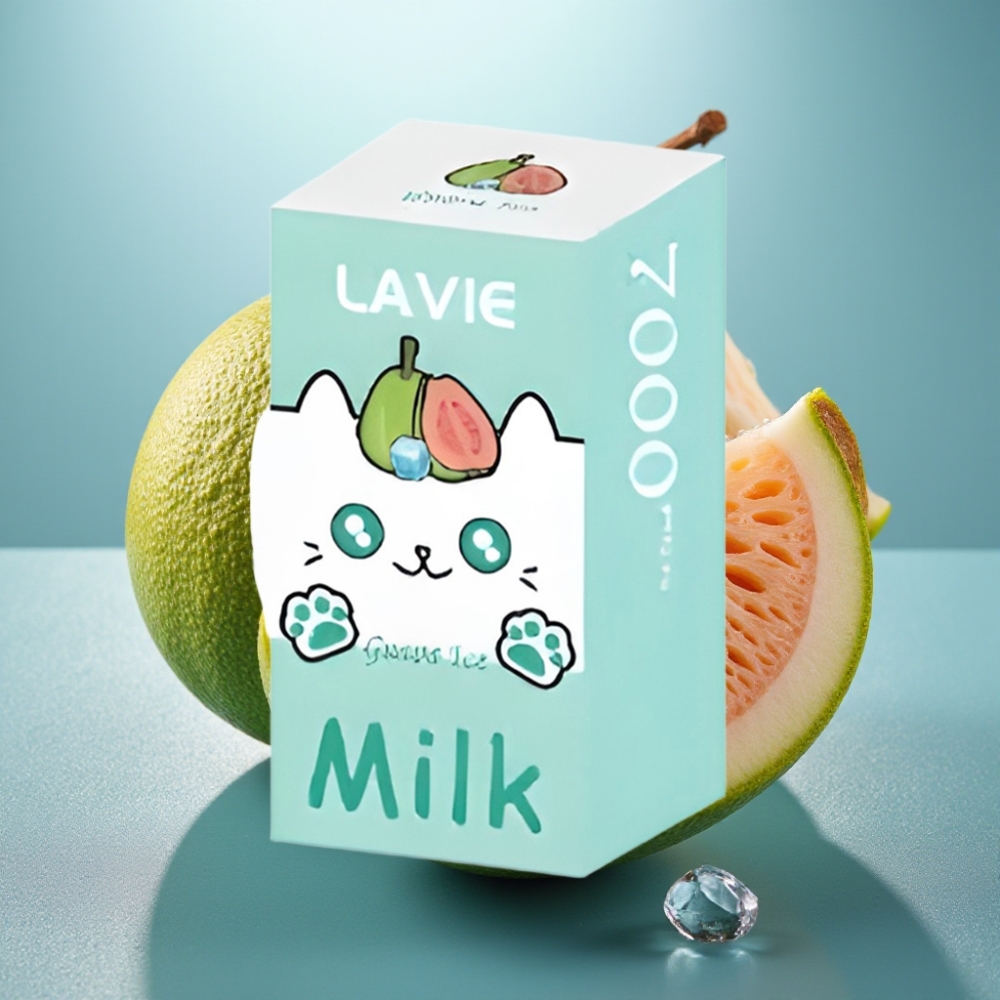 LAVIE Milk 7000 Puffs - Leite e Goiaba Gelo - 16ML - 5 NIC - 600mAh