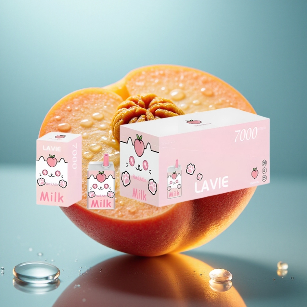LAVIE Milk 7000 Puffs - Suco de Pêssego e Leite - 16ML - 5 Nicotina
