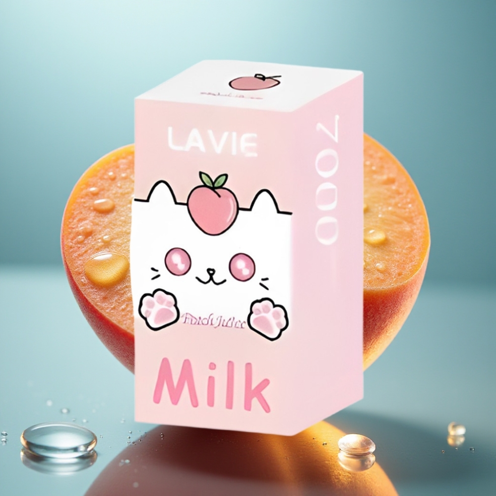 LAVIE Milk 7000 Puffs - Suco de Pêssego e Leite - 16ML - 5 Nicotina