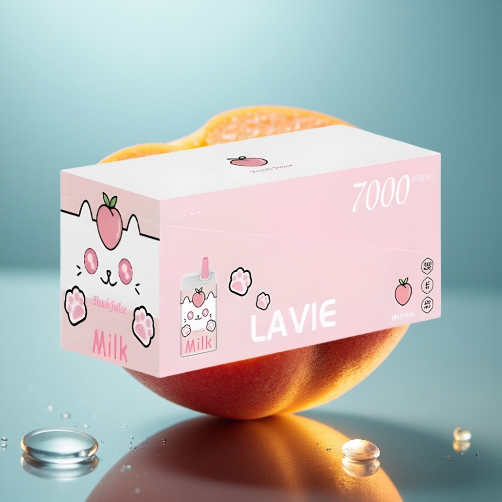 LAVIE Milk 7000 Puffs - Suco de Pêssego e Leite - 16ML - 5 Nicotina