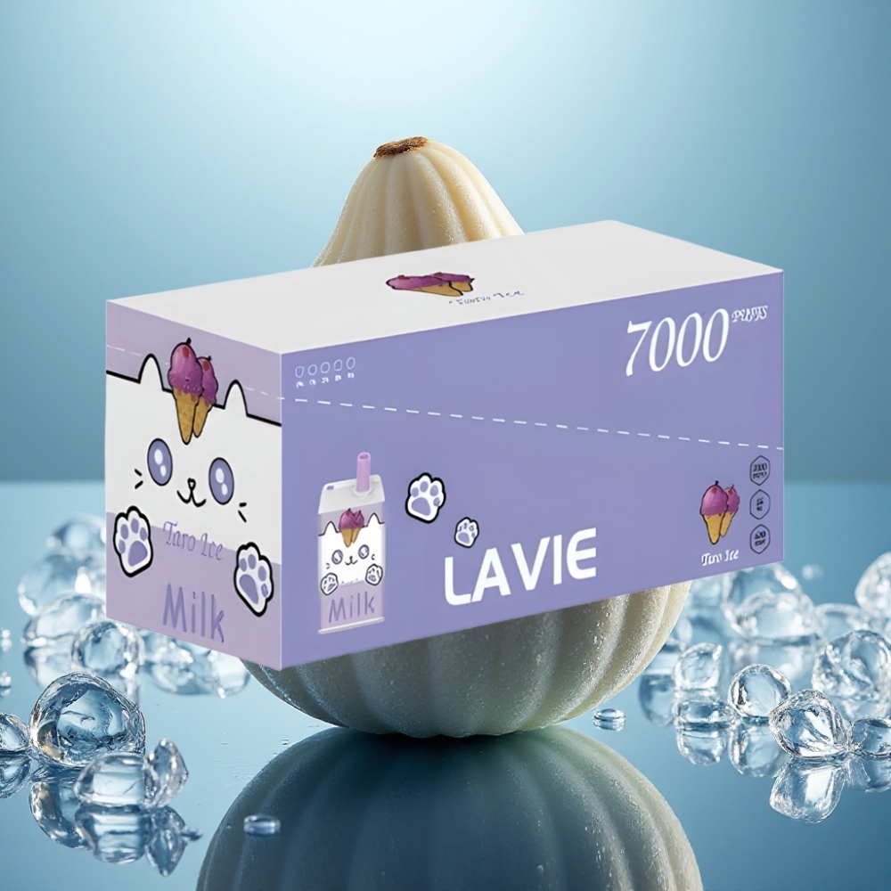LAVIE Milk 7000 Puffs 16ML Taro Gelado Recarregável