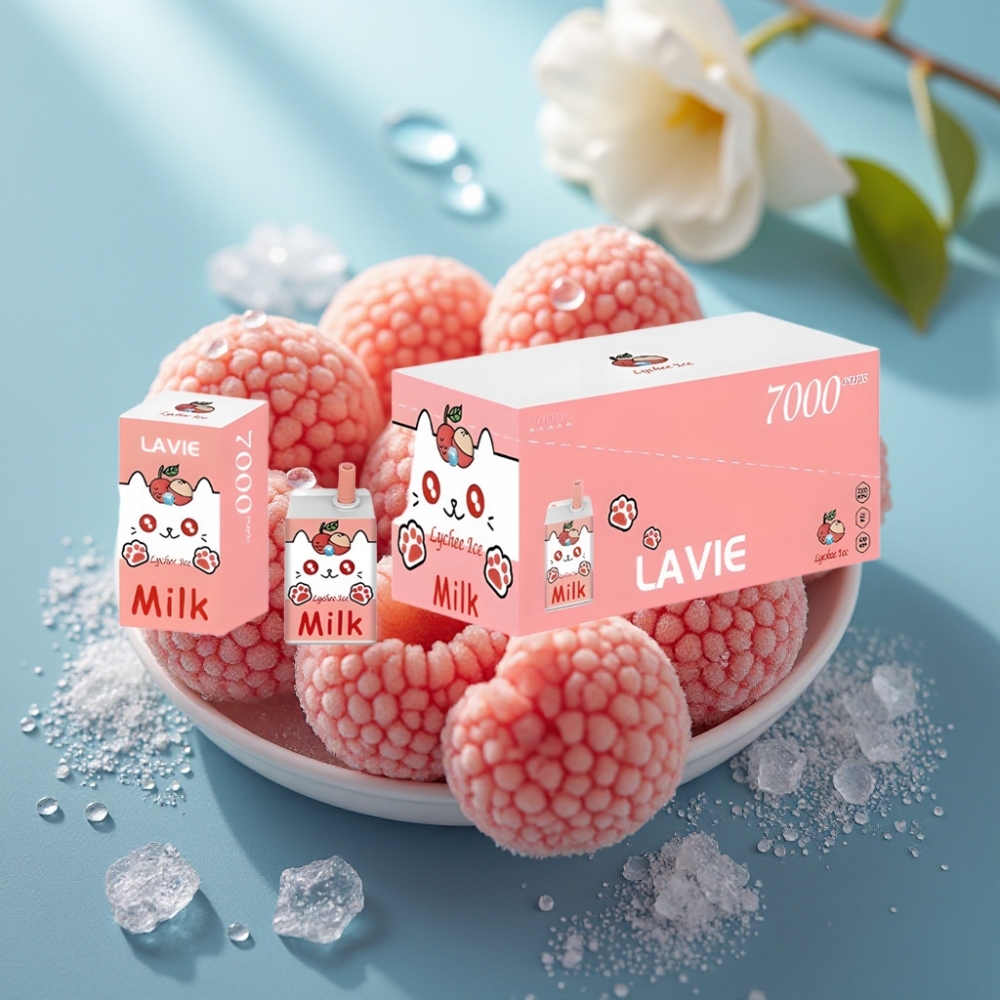LAVIE Milk 7000 Puffs Disposable Vape Leite e Lichia Ice 16ML 600mAh