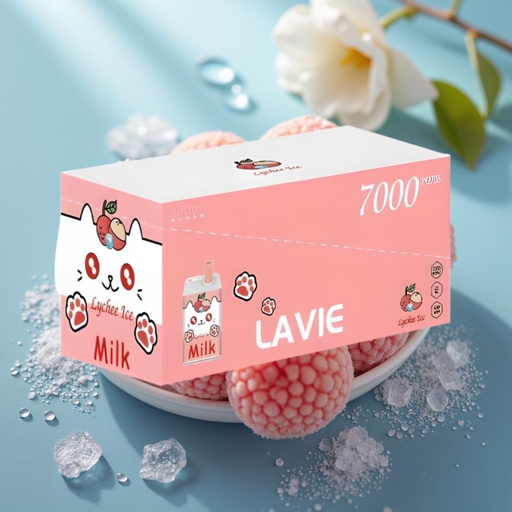 LAVIE Milk 7000 Puffs Disposable Vape Leite e Lichia Ice 16ML 600mAh