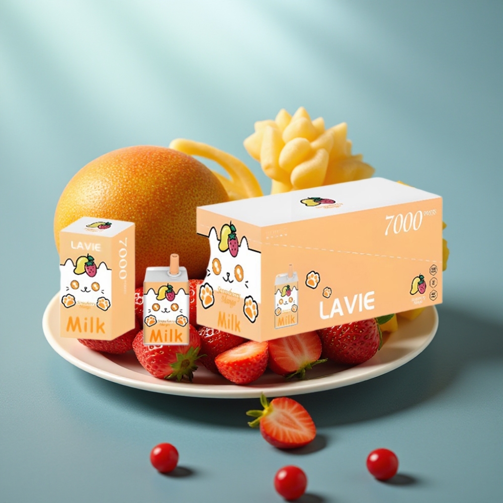 LAVIE Milk 7000 Puffs Morango Manga 16ML 5 600mAh