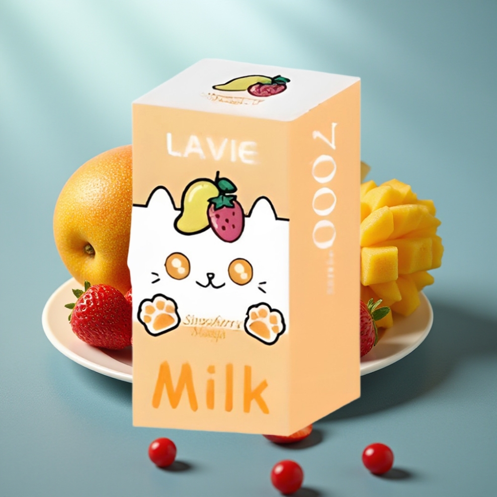 LAVIE Milk 7000 Puffs Morango Manga 16ML 5 600mAh