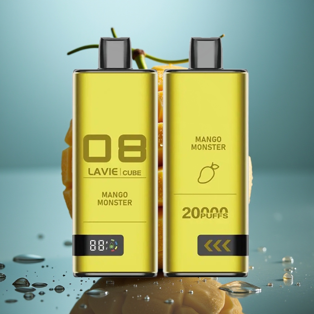 Lavie Cube 20000 Puffs Vape Descartável Mango Monster 28ML 5 Nic Sal