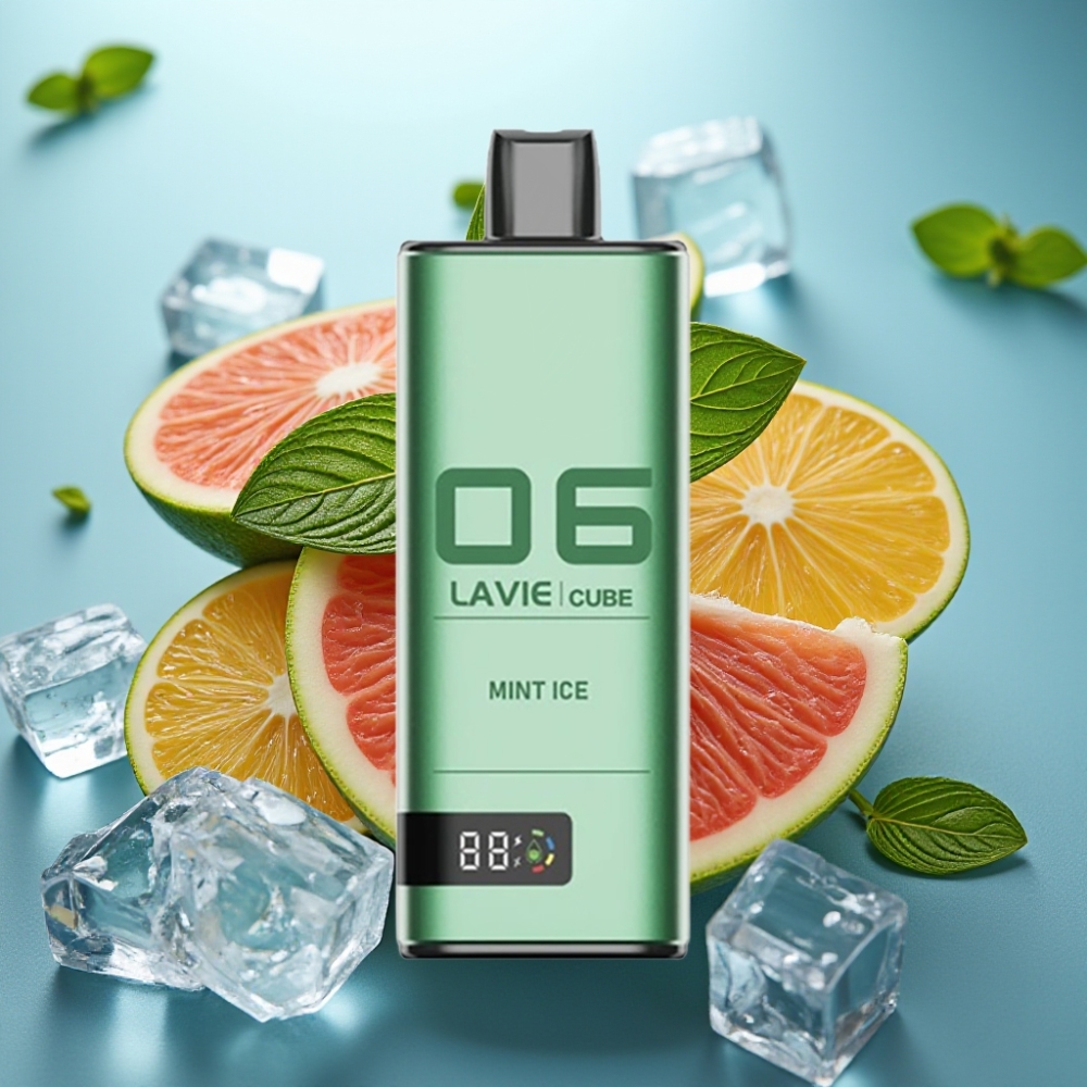Lavie Cube 20000 Puffs Vape Descartável Menta Gelada 28ml 5 Nic