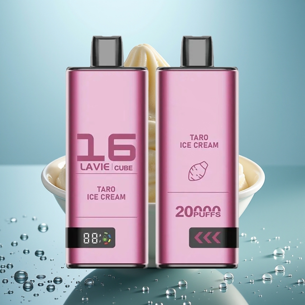 Lavie Cube 20000 Puffs Vape Descartável Taro Sorvete 28ML 5 Nic