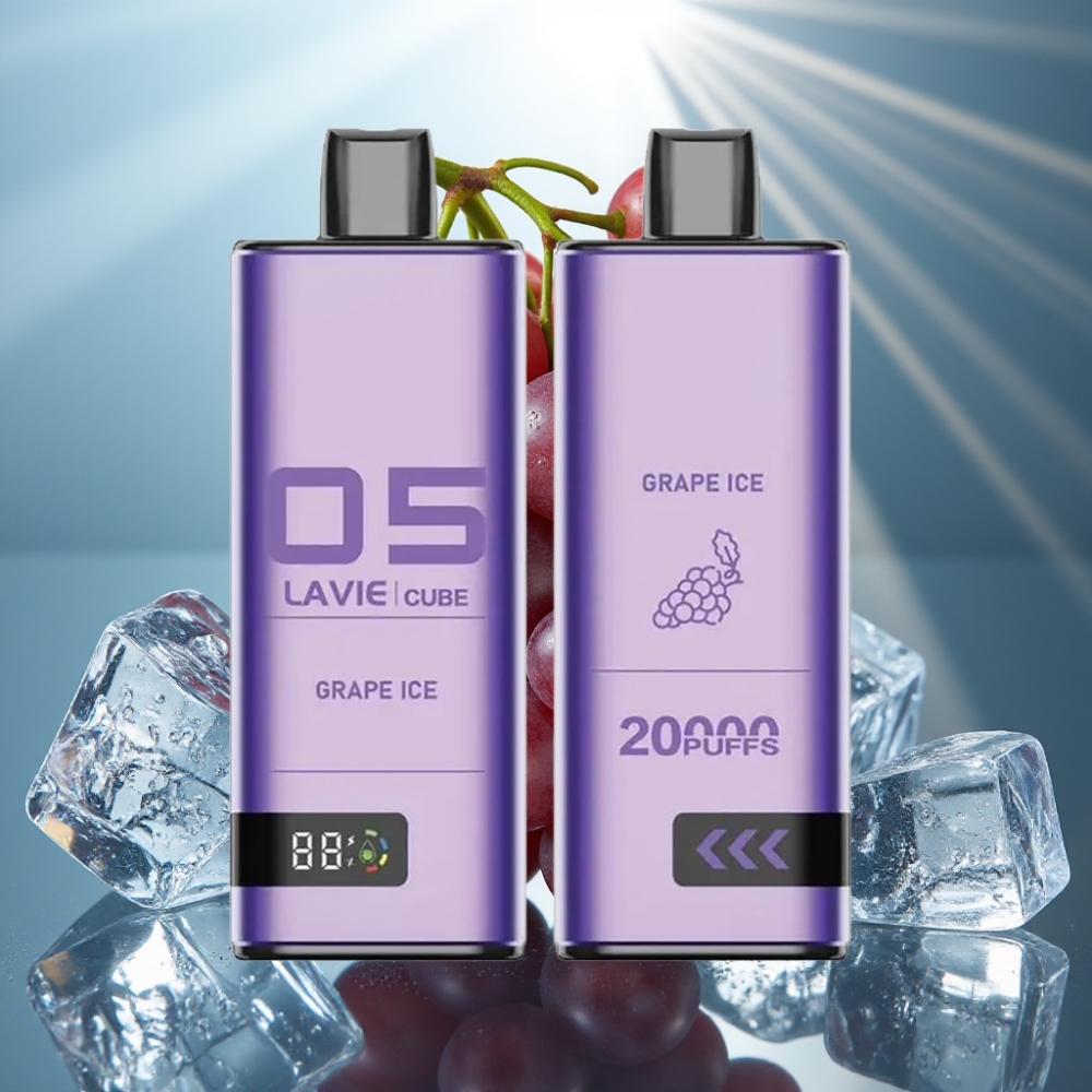 Lavie Cube 20000 Puffs Vape Descartável Uva Gelada 28ML 5 Nic Sal